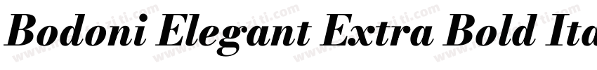 Bodoni Elegant Extra Bold Italic字体转换